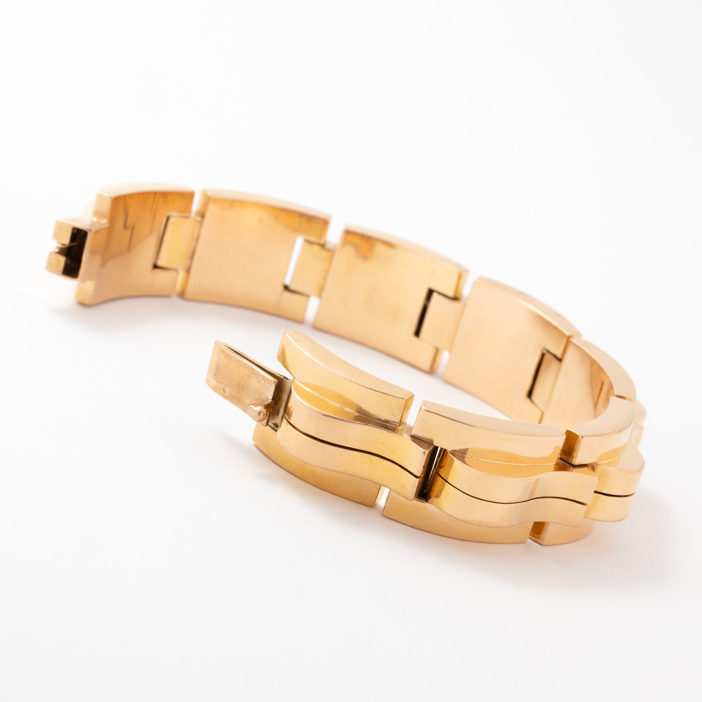 RETRO FRENCH 18 KARAT TANK BRACELET