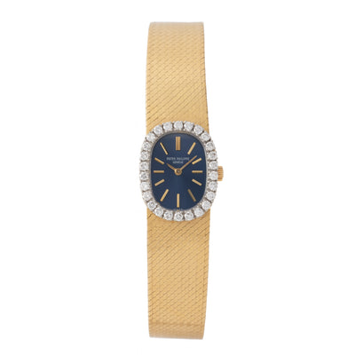 PATEK PHILIPPE 18K DIAMOND ELLIPSE MODEL 3377/1