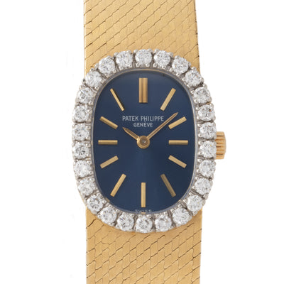 PATEK PHILIPPE 18K DIAMOND ELLIPSE MODEL 3377/1