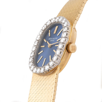 PATEK PHILIPPE 18K DIAMOND ELLIPSE MODEL 3377/1