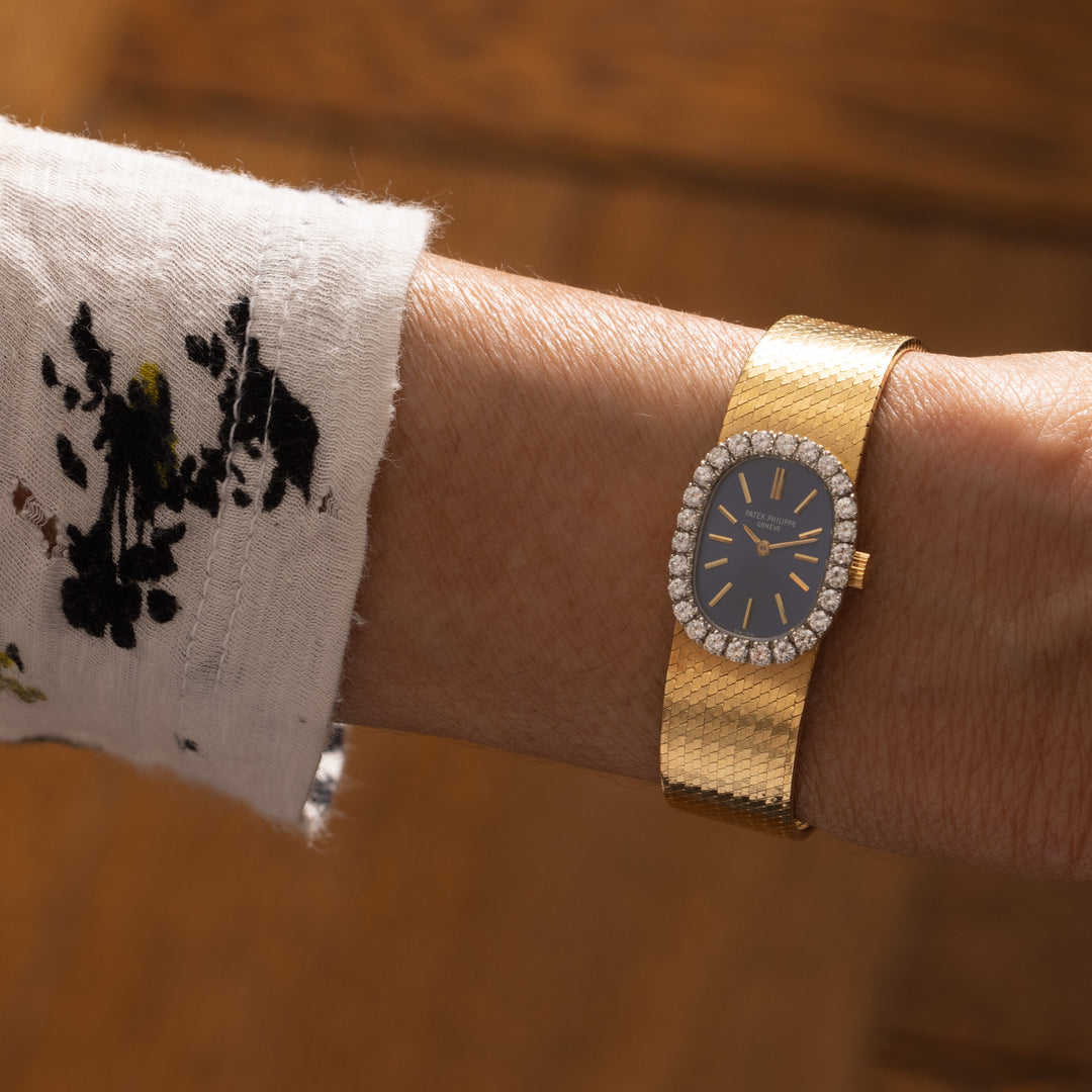 PATEK PHILIPPE 18K DIAMOND ELLIPSE MODEL 3377/1 – STEPHANIE WINDSOR