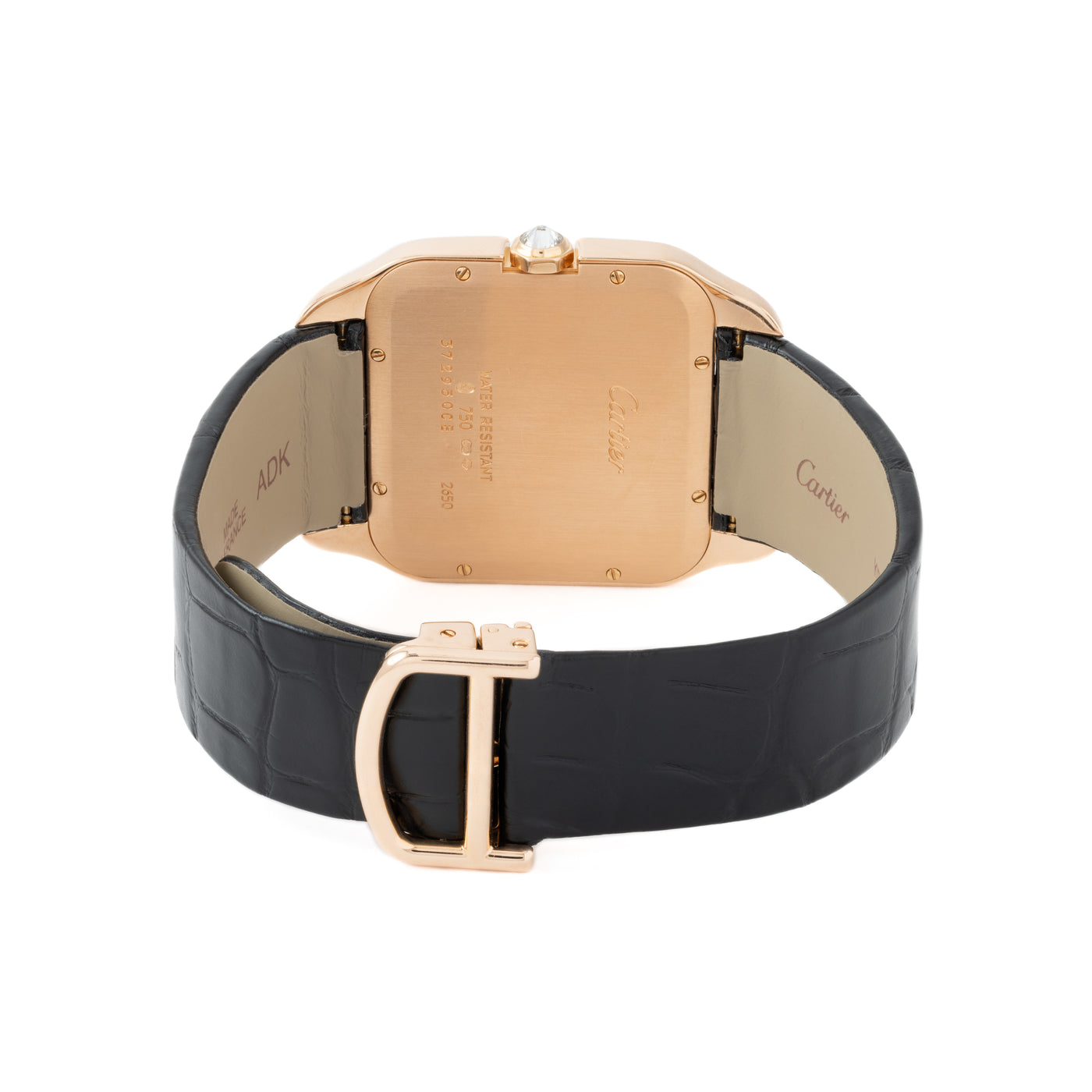 CARTIER 18 KARAT ROSE GOLD SANTOS DUMONT DIAMONDS MODEL WH100751