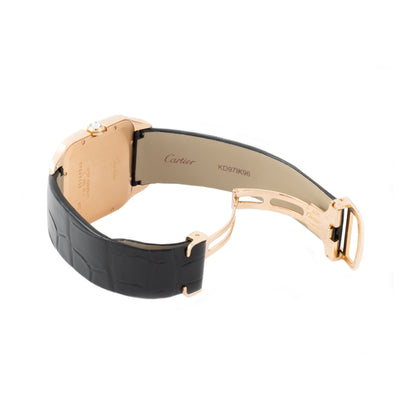 CARTIER 18 KARAT ROSE GOLD SANTOS DUMONT DIAMONDS MODEL WH100751