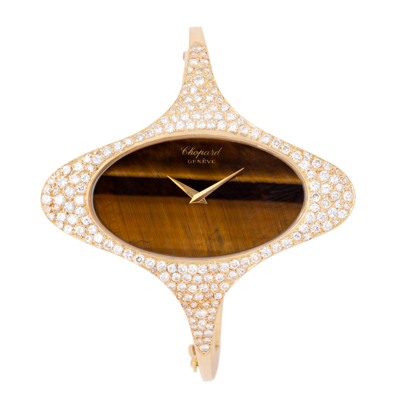 RARE KUCHINSKY X CHOPARD PAVE DIAMOND TIGER'S EYE WATCH