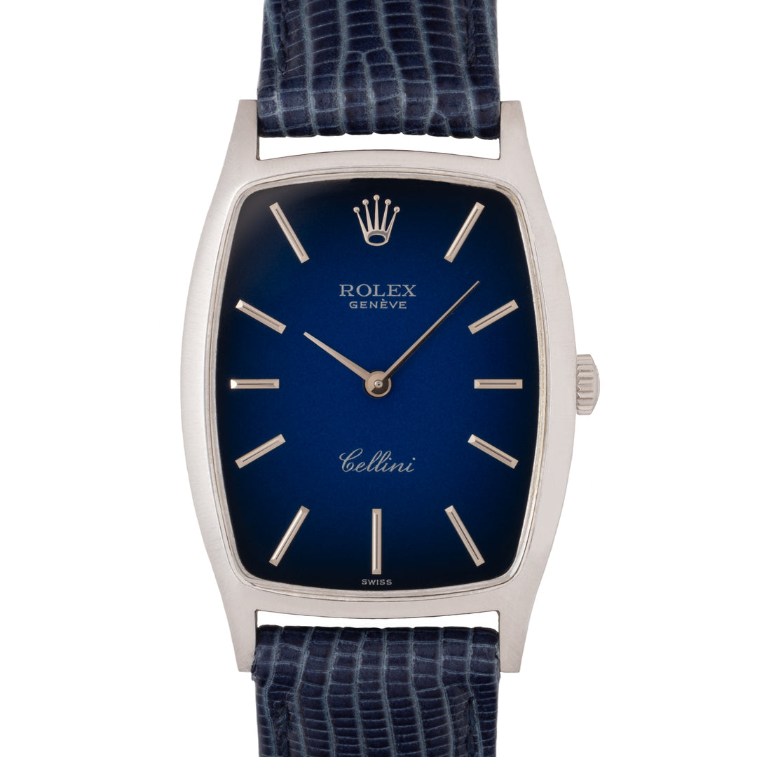 ROLEX CELLINI 18K WHITE GOLD MODEL 3807 BLUE VIGNETTE – STEPHANIE