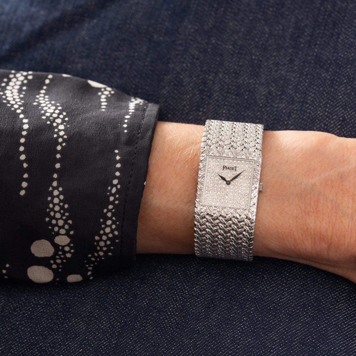 PIAGET 18 KARAT WHITE GOLD PAVE DIAMONDS