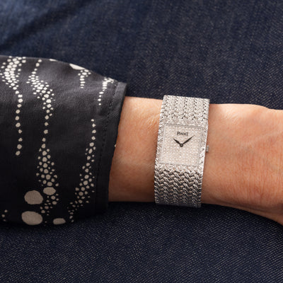 PIAGET 18 KARAT WHITE GOLD PAVE DIAMONDS