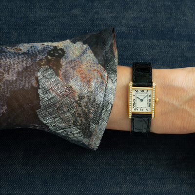 CARTIER TANK LOUIS MODEL WA201331 WITH DIAMONDS