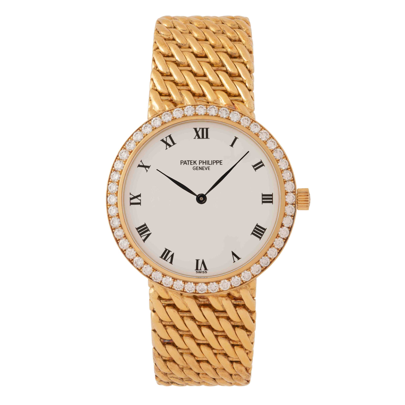 PATEK PHILIPPE CALATRAVA MODEL 3993/17 18 KARAT YELLOW GOLD AND DIAMONDS