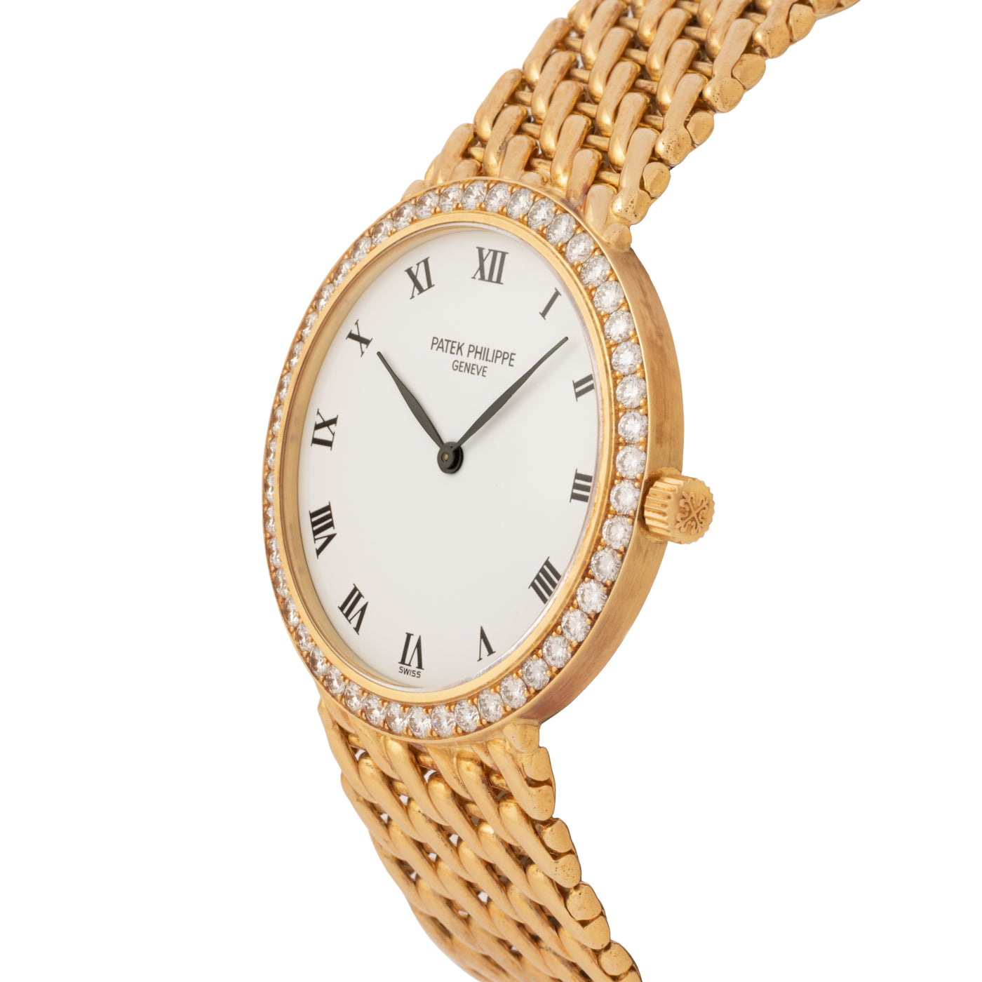 PATEK PHILIPPE CALATRAVA MODEL 3993/17 18 KARAT YELLOW GOLD AND DIAMONDS