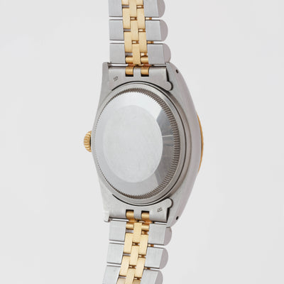 1987 ROLEX DATEJUST 1601 RARE BLACK TAPESTRY DIAL