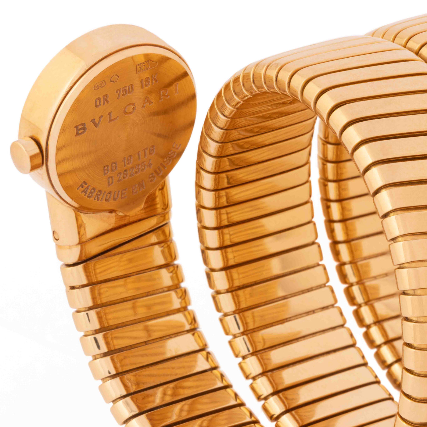 BVLGARI BULGARI TUBOGAS 18 KARAT YELLOW GOLD