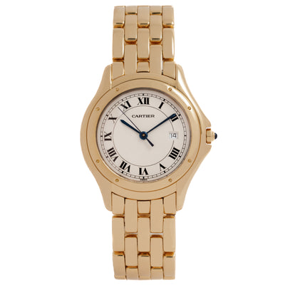 VINTAGE CARTIER PANTHERE WATCH 18K COUGAR MODEL 887920