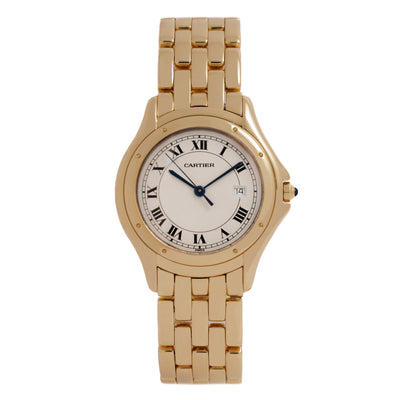 VINTAGE CARTIER PANTHERE WATCH 18K COUGAR MODEL 887920