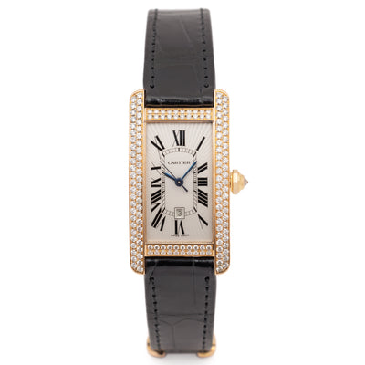 CARTIER TANK AMÉRICAINE DATE WITH DIAMONDS MODEL 2504