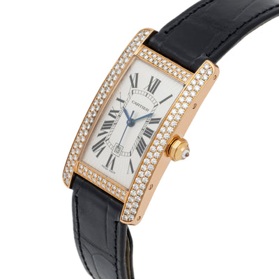 CARTIER TANK AMÉRICAINE DATE WITH DIAMONDS MODEL 2504
