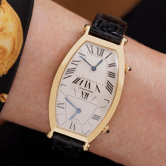 18K Gold Cartier Tonneau Vintage Cartier Watch – STEPHANIE WINDSOR