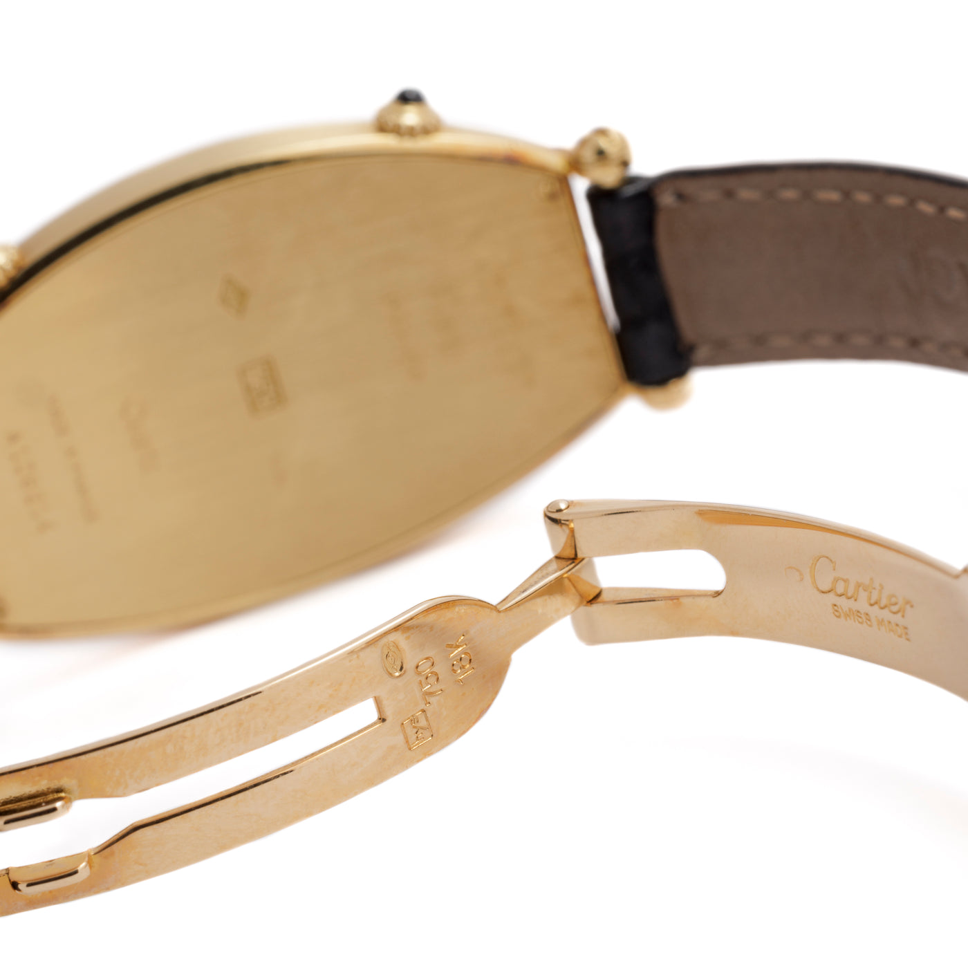 18K CARTIER TONNEAU YELLOW GOLD WATCH
