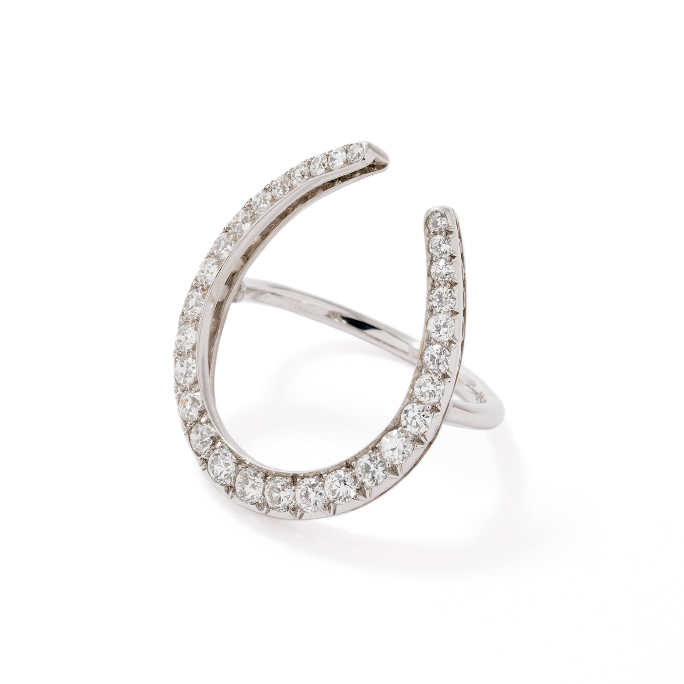 18k DIAMOND HORSESHOE RING