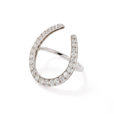 18k DIAMOND HORSESHOE RING