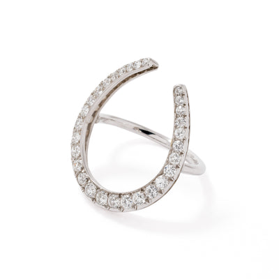 Diamond Horseshoe Statement Ring