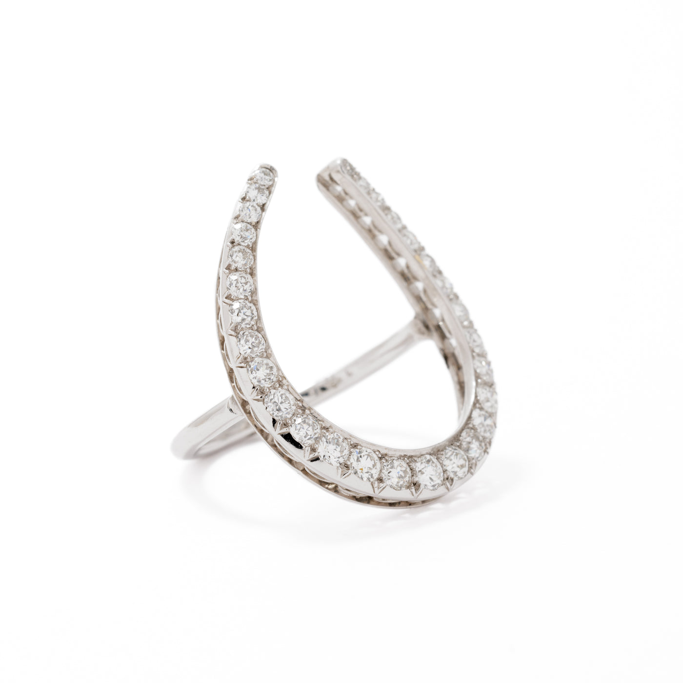 18k DIAMOND HORSESHOE RING