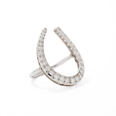 Diamond Horseshoe Statement Ring