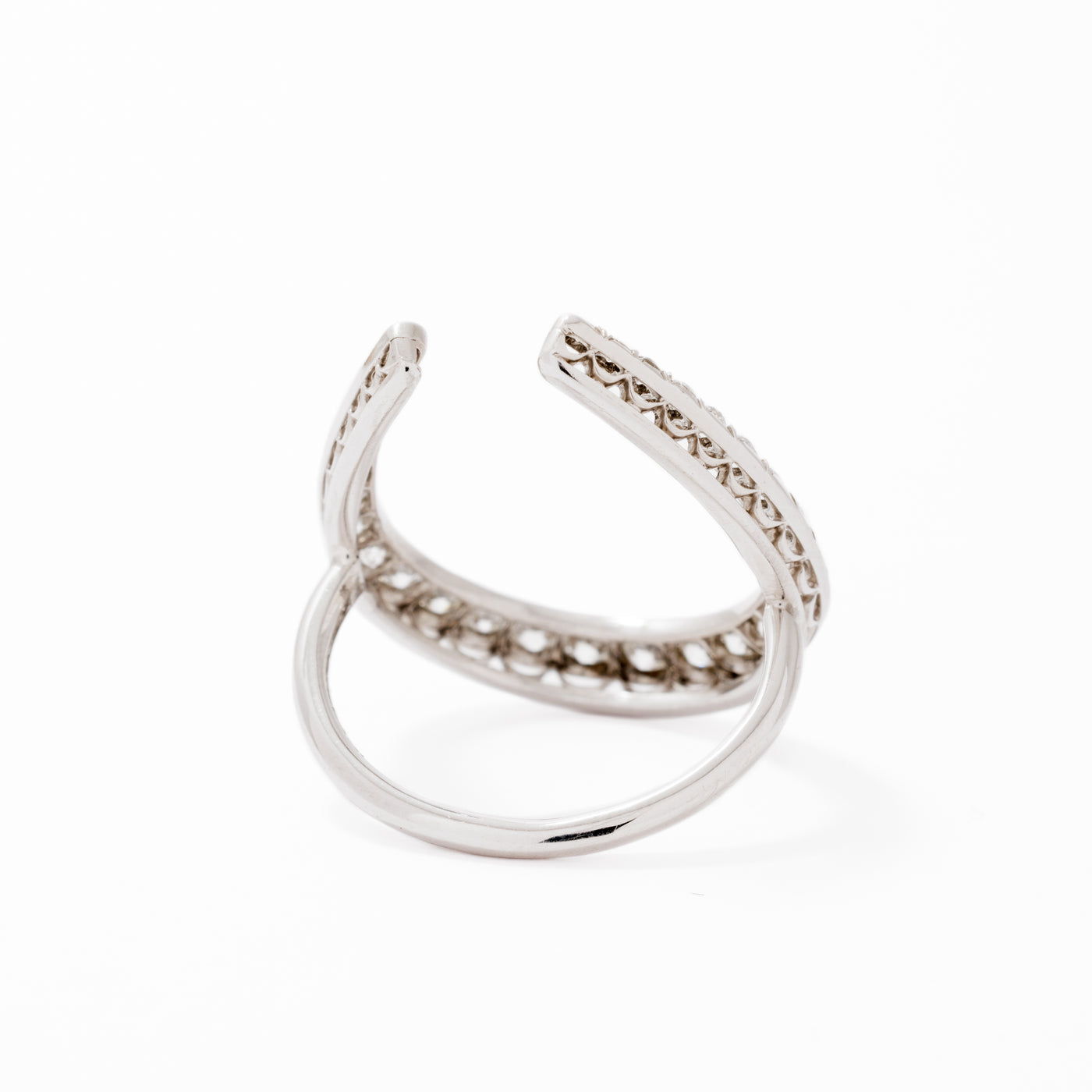 Diamond Horseshoe Statement Ring