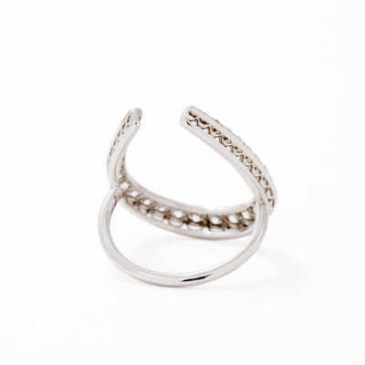 18k DIAMOND HORSESHOE RING
