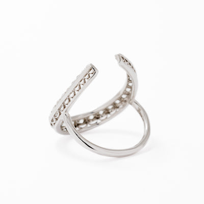 Diamond Horseshoe Statement Ring