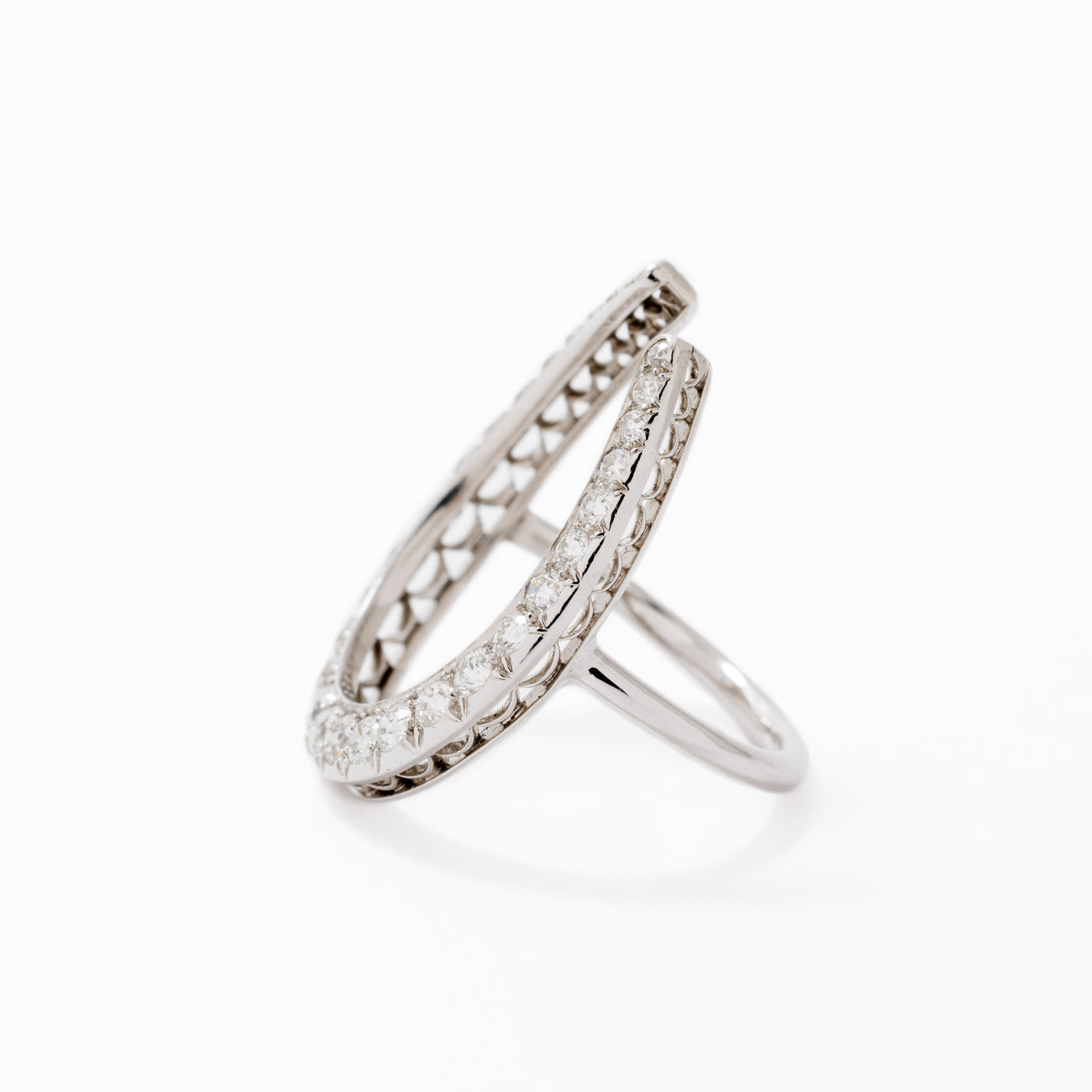 Diamond Horseshoe Statement Ring