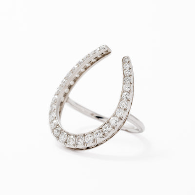 Diamond Horseshoe Statement Ring