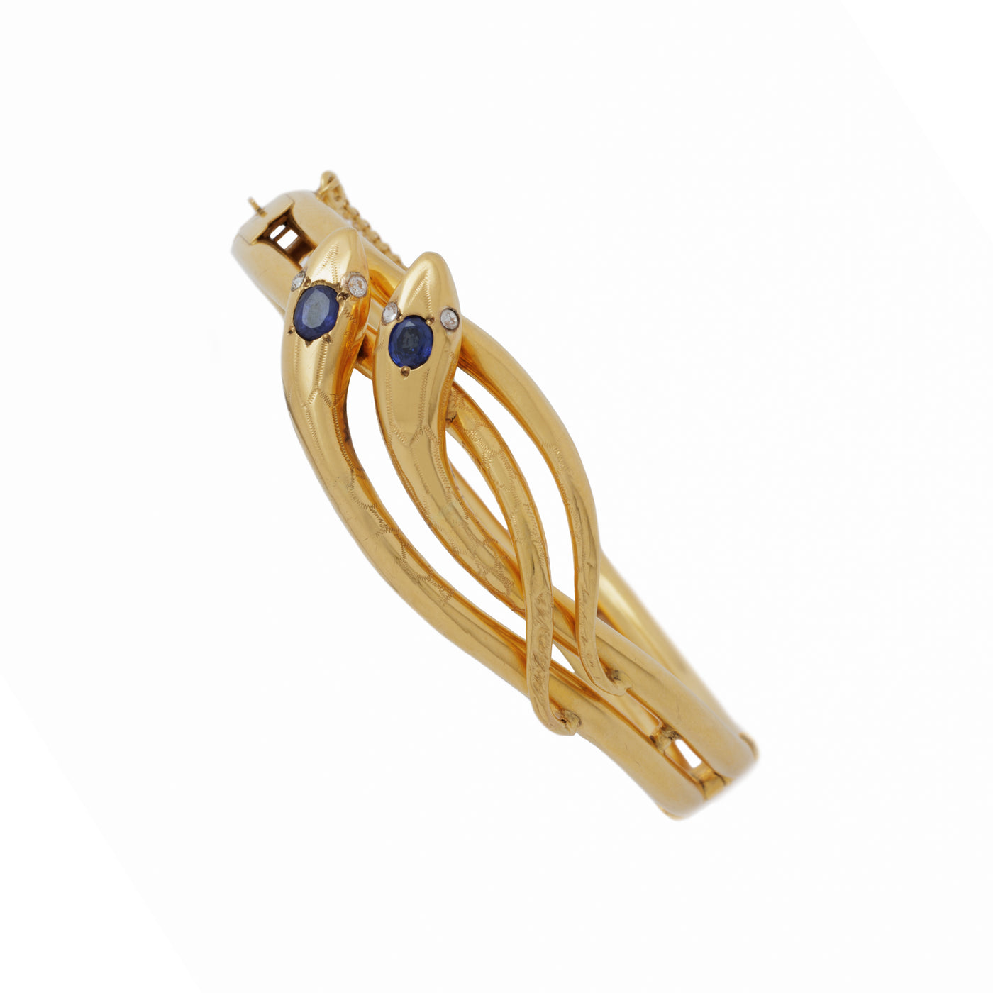 18K GOLD DOUBLE DIAMOND SNAKE BRACELET