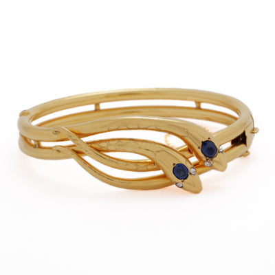 18K GOLD DOUBLE DIAMOND SNAKE BRACELET