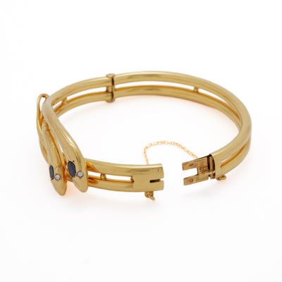 18K GOLD DOUBLE DIAMOND SNAKE BRACELET