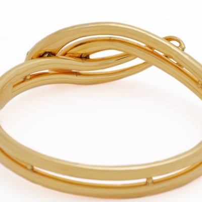 18K GOLD DOUBLE DIAMOND SNAKE BRACELET