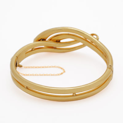 18K GOLD DOUBLE DIAMOND SNAKE BRACELET