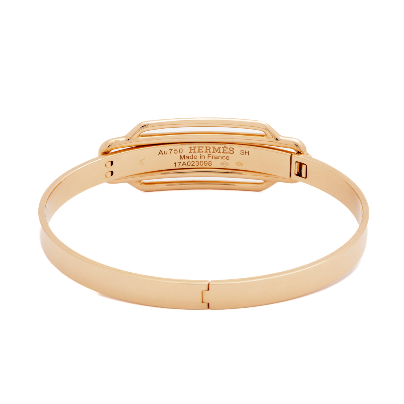 HERMÈS 18 KARAT ROSE GOLD BANGLE