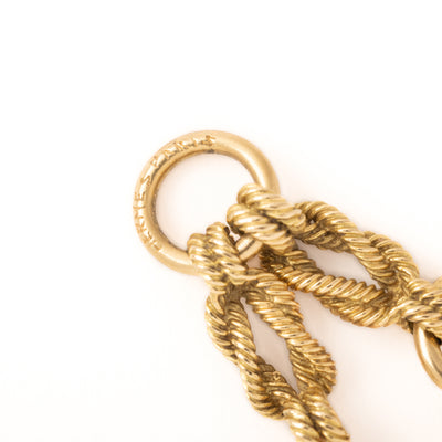 VINTAGE HERMÈS 18 KARAT YELLOW GOLD NAUTICAL LINK LONG CHAIN