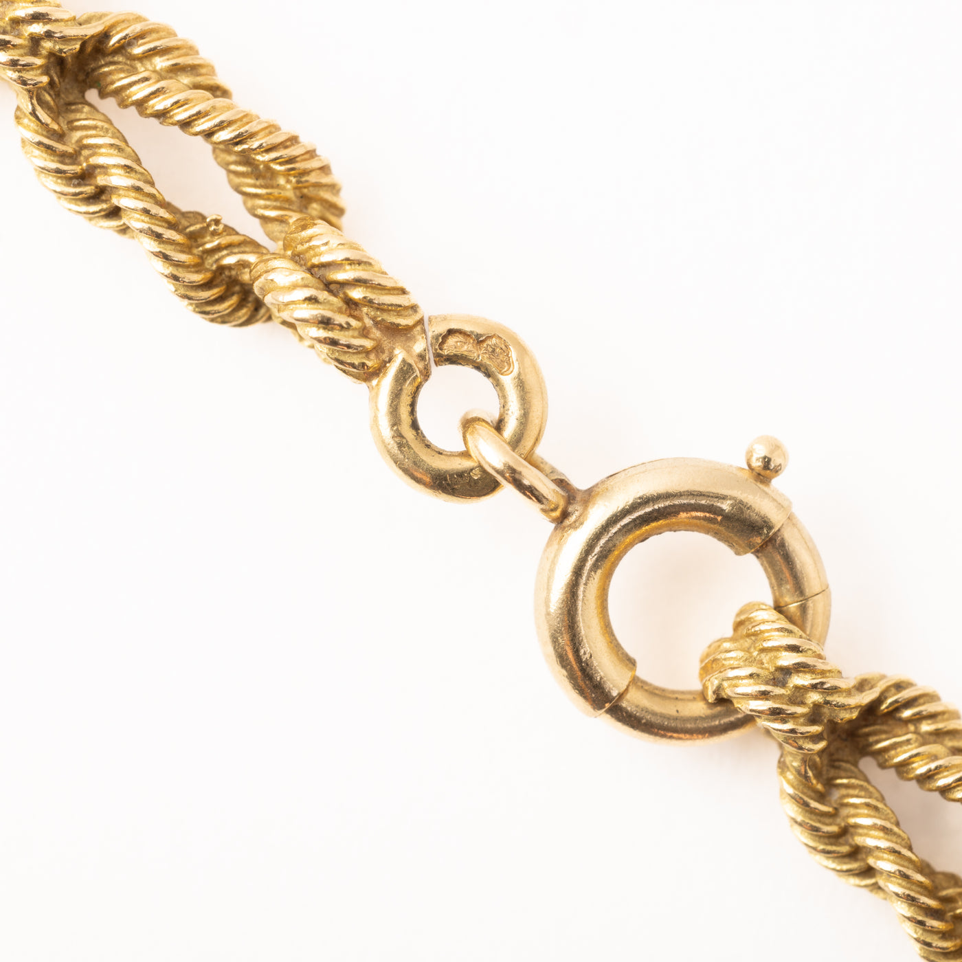 VINTAGE HERMÈS 18 KARAT YELLOW GOLD NAUTICAL LINK LONG CHAIN