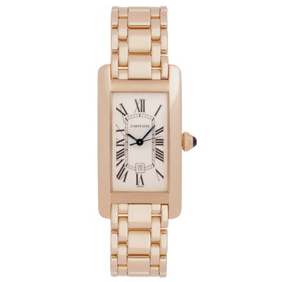 CARTIER TANK AMÉRICAINE WITH DATE MODEL W26035K2