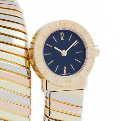 BVLGARI BULGARI 18K TRI-COLOR TUBOGAS WRAP WATCH BB191T