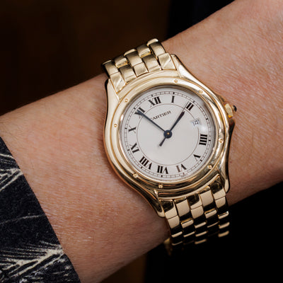 VINTAGE CARTIER PANTHERE WATCH 18K COUGAR MODEL 887920