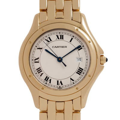 VINTAGE CARTIER PANTHERE WATCH 18K COUGAR MODEL 887920