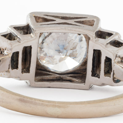 ART DECO PLATINUM ENGAGEMENT RING