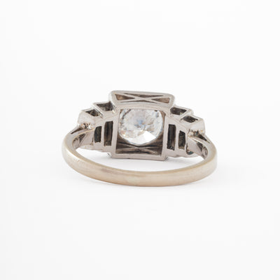 ART DECO PLATINUM ENGAGEMENT RING