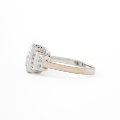 ART DECO PLATINUM ENGAGEMENT RING