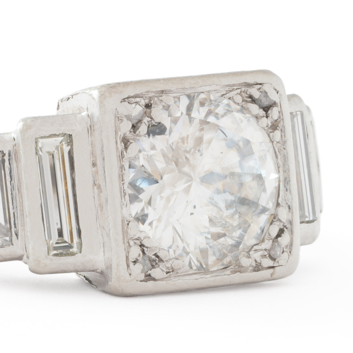 ART DECO PLATINUM ENGAGEMENT RING