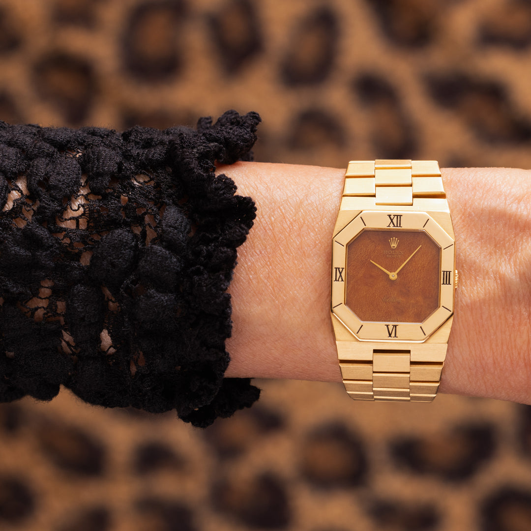 ROLEX CELLINI MODEL 4350 RARE WOOD DIAL – STEPHANIE WINDSOR