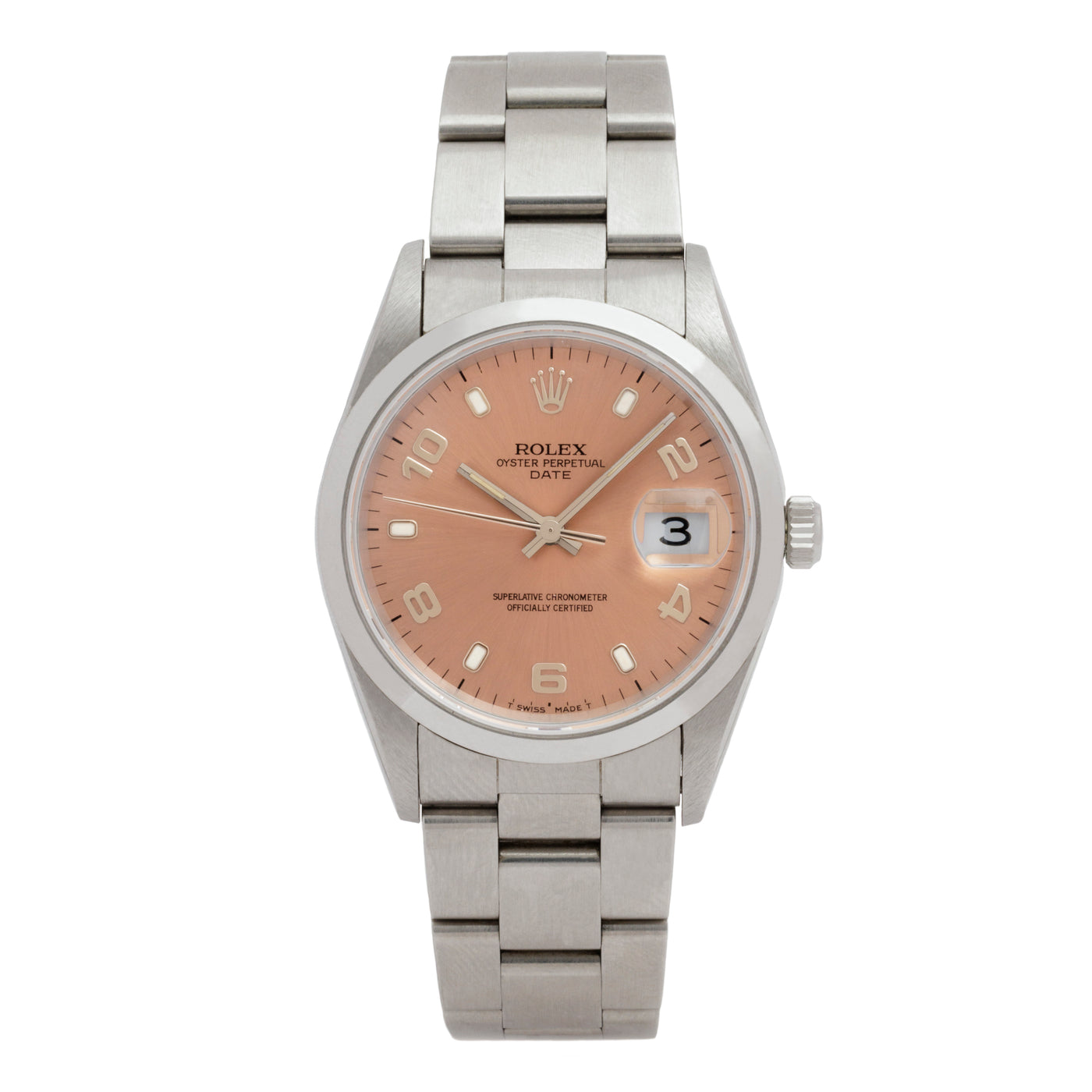 ROLEX DATE SALMON DIAL MODEL 15200